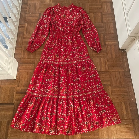 Max Studio London red maxi dress size L - Picture 2 of 8